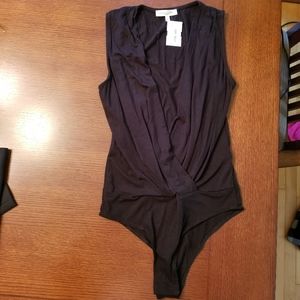 Wasabi and mint Black Deep V Bodysuit XS